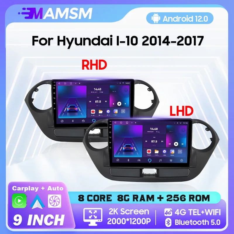 

Автомобильный радиоприемник MAMSM 9 дюймов для HYUNDAI I-10 2014-2017 Android «все в одном» 2 Din мультимедийный видеоплеер стерео mp3 GPS Carplay авторадио