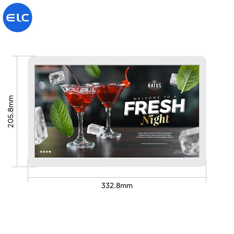 Wall Mounted 14 Inch Touch Screen RK3588 Android 12 Android Display Advertising Tablet With POE NFC view 2