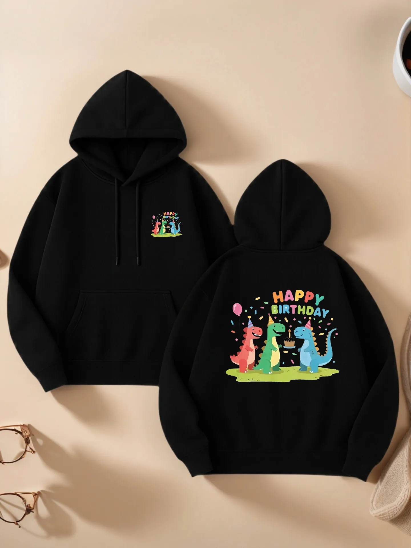 

Женская толстовка с рисунком, мультяшный принт, милая эстетика, мягкая ткань, повседневная повседневная одежда, для подростков