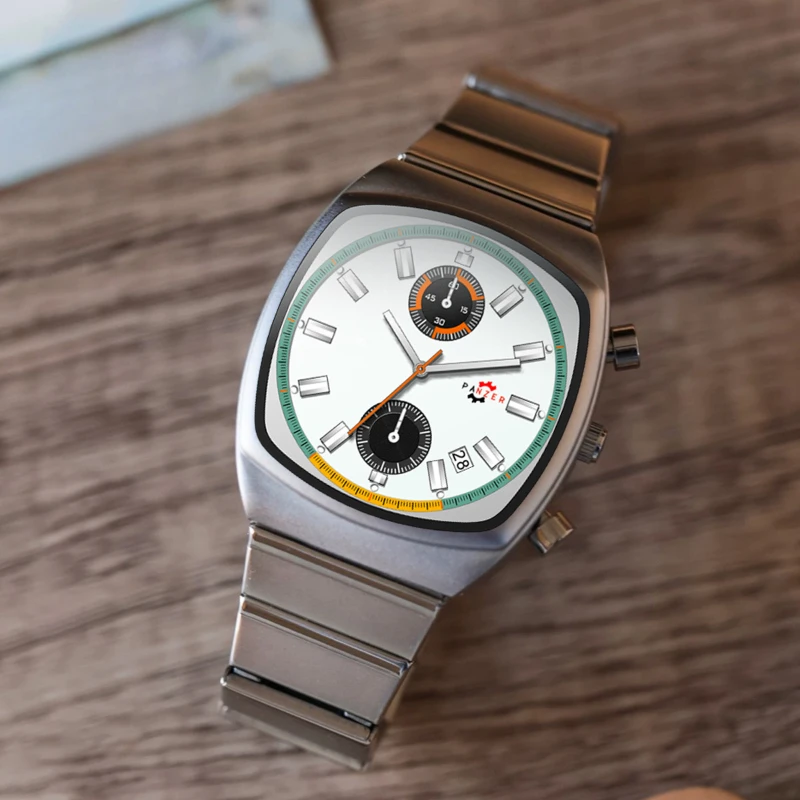 Nuovo orologio quadrato da uomo bello di lusso, orologio al quarzo con cintura in acciaio di fascia alta, automatico, impermeabile, per studenti d'affari