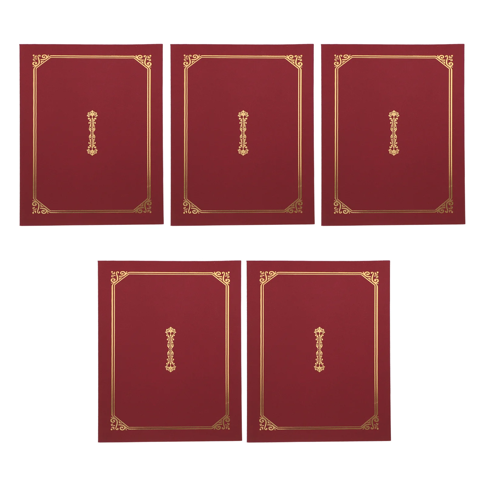 Soporte de certificado A4 elegante, cubiertas de papel con diseños de bordes elegantes para documentos importantes, cubierta de certificado de premios, 5 uds.