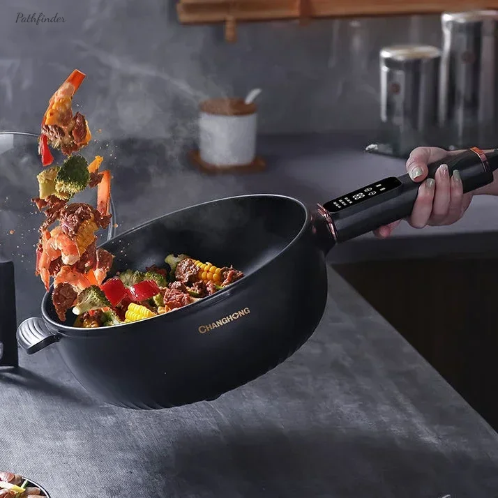 Electric cooking pan. Integrated. Multifunctional. Household. High power. Non-stick. Electric hot pot.