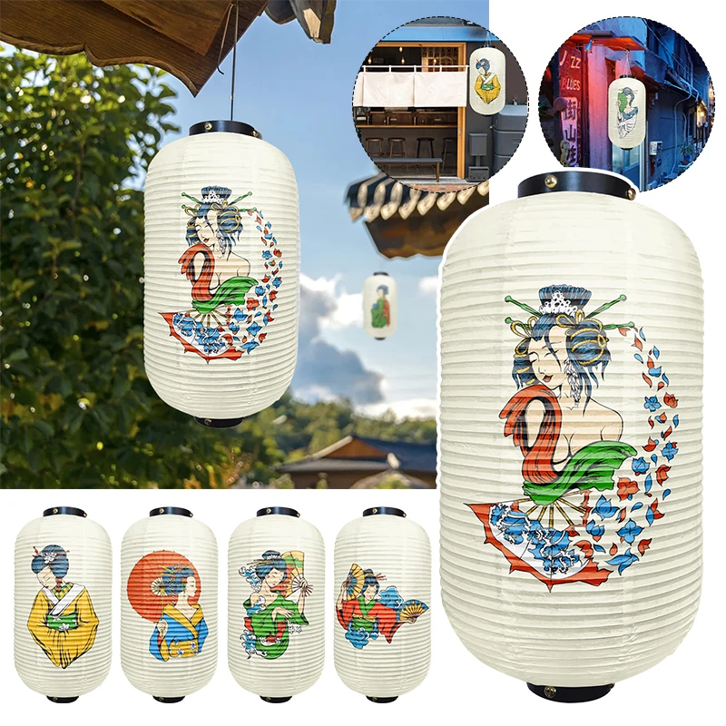 

Japanese Traditional Geisha Pattern Lantern Beautiful Ukiyo-e Style Paper Cuisine Izakaya Restaurant Home Holiday Party Decor