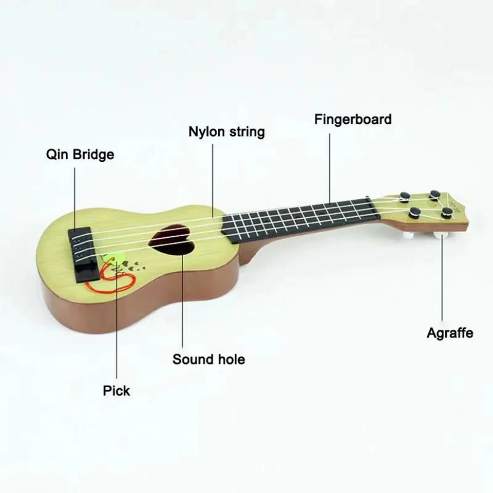 Montessori 38/44CM Children Guitar Toy Can Be Used To Play Elementary Instruments Yukrili Music Toys Boy Girl Christmas Gift