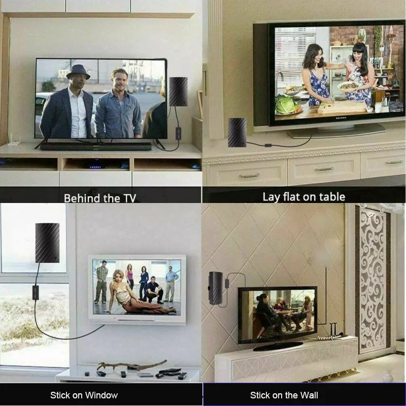 Ultra HD Uhf Vhf Potente amplificatore per antenna TV Segnale forte per interni Segnale TV completo HD Iptv Dvb t2 Antenna digitale portatile