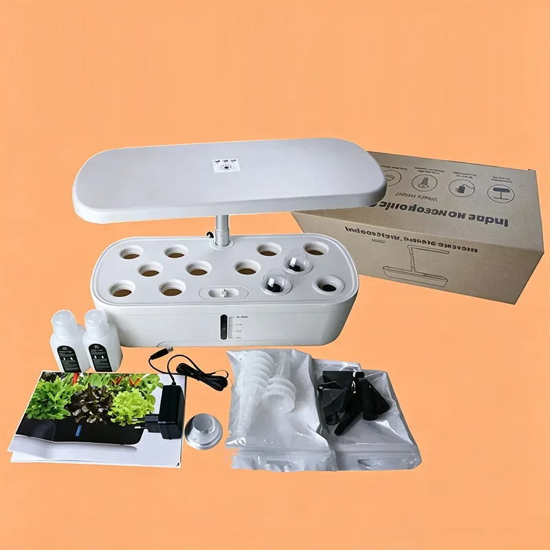 Smart Indoor Hydroponic Growing Box, Home-Use Soilless Cultivation System, LED Plant Growth Lights, Seedling Supplementary Light