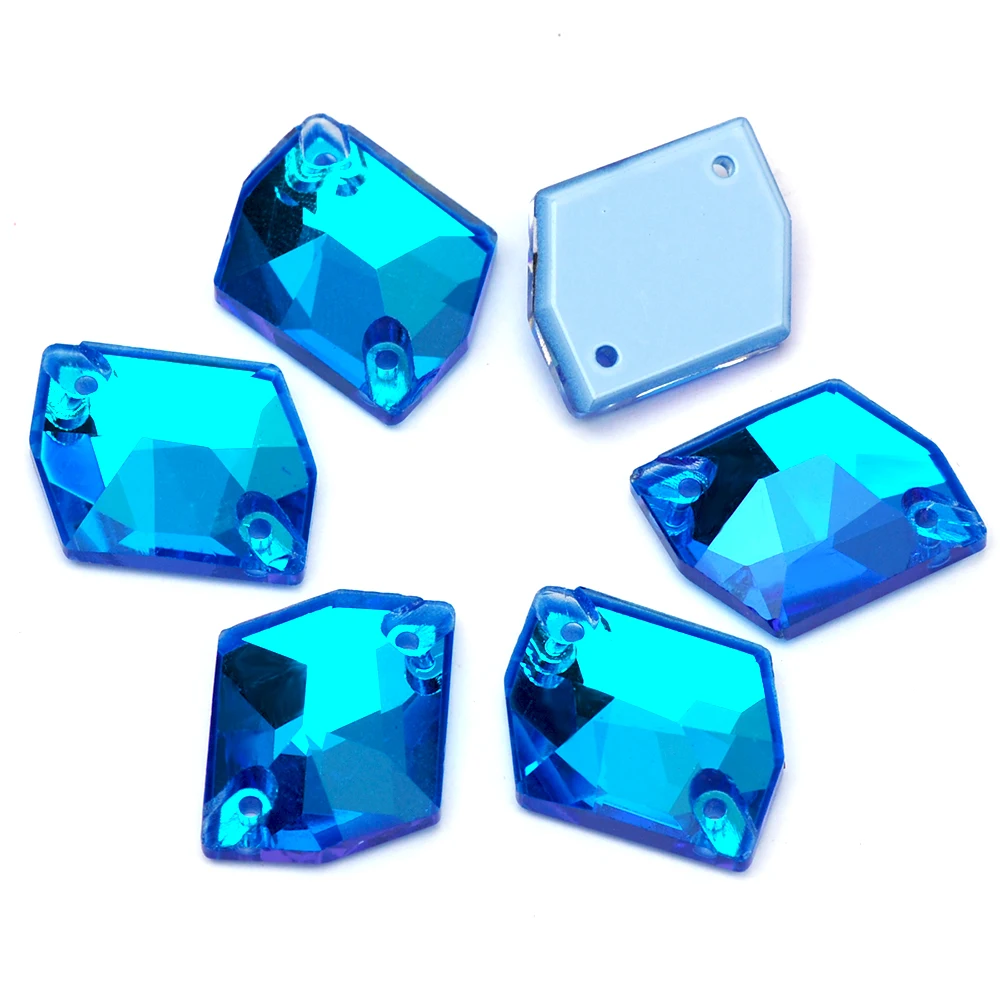 Pubrilex Electric Blue DeLite Aufnähbare Kristall-Glitzersteine für Bastelmaterialien, Kleidung, Schmuckdekoration – Detail 6