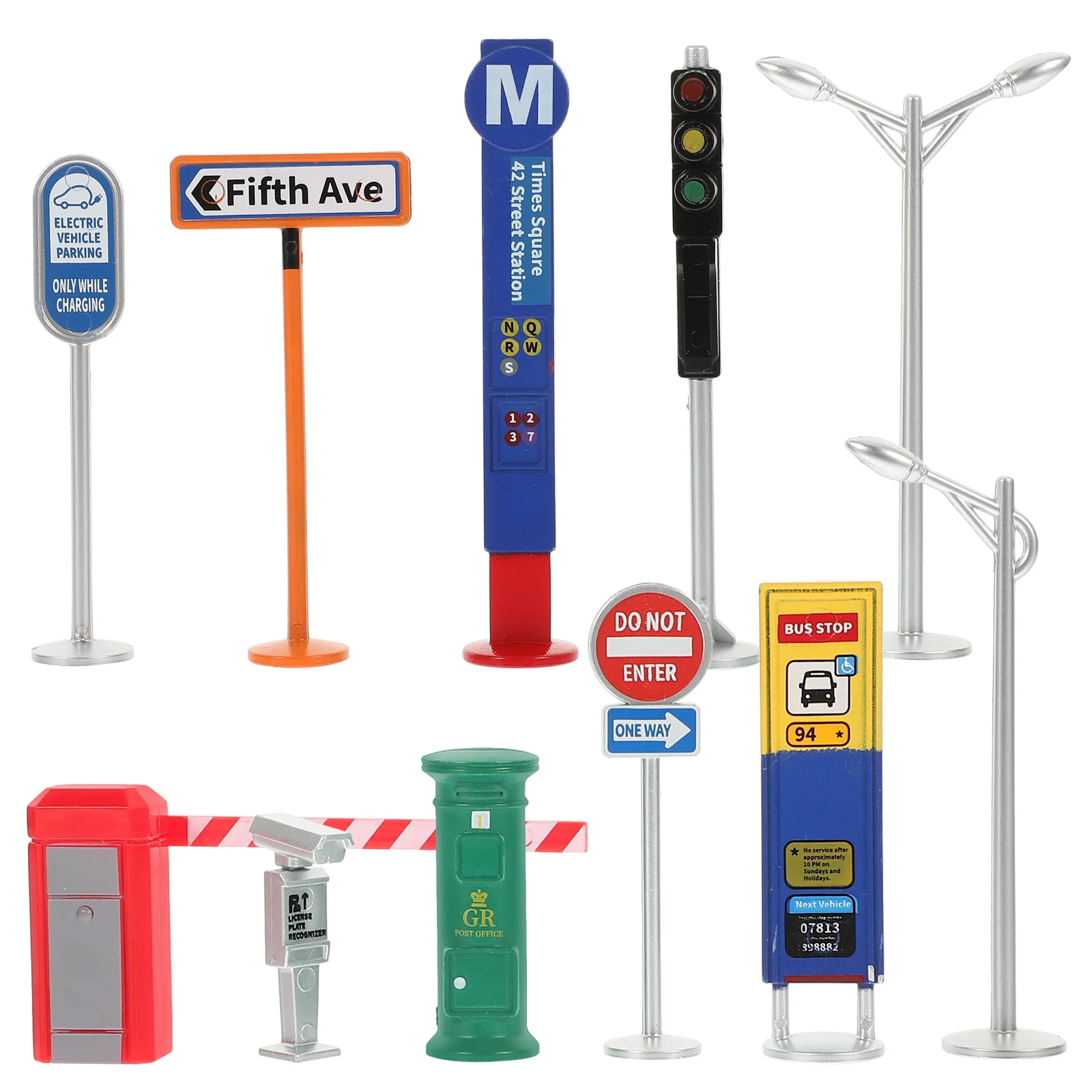 

Traffic Barricade Model Mini Light Cone Signs Kids Road Toys for Small Lamp Street Playset