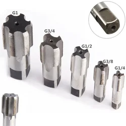 1pcs Taper Pipe Tap 1/8 1/4 3/8 1/2 3/4 Metal Screw Thread Tap Threading Tools-Set Taps Metric Plug Tap Hand Tool Drill Bit Set