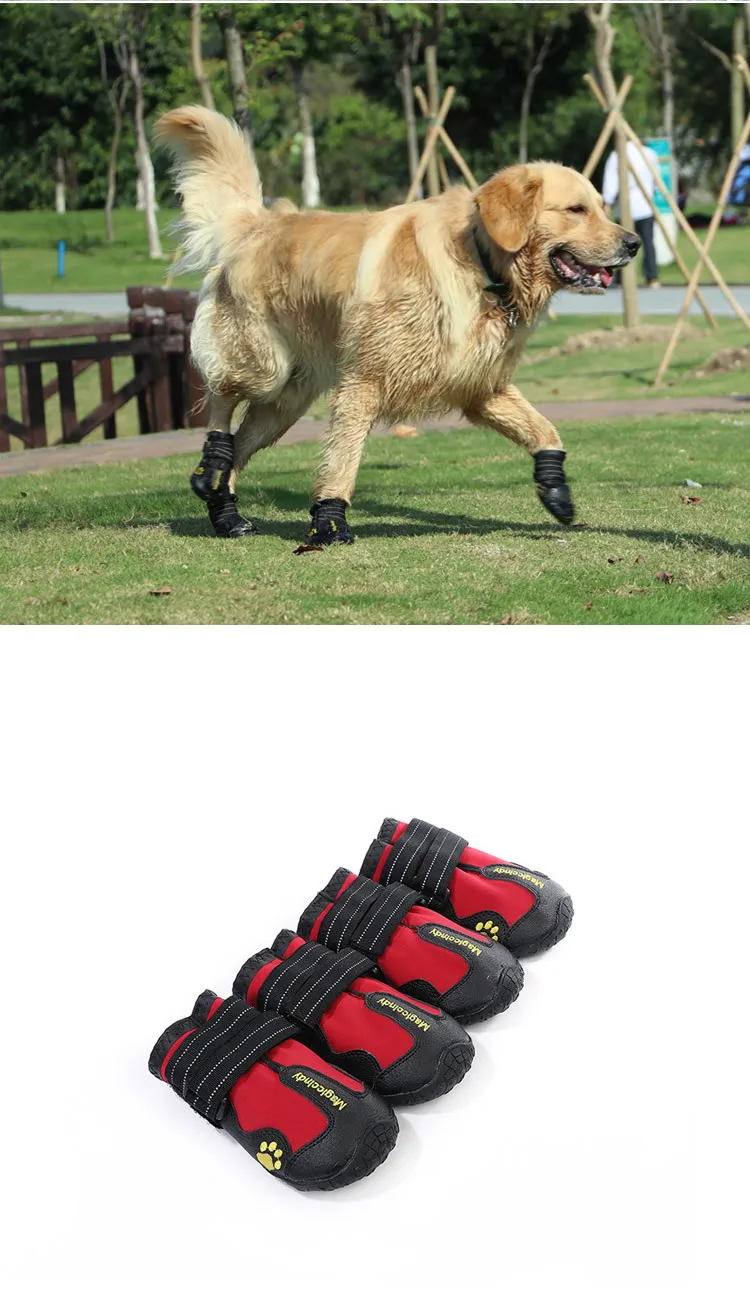 Zapatos para cachorros grandes y medianos, calzado de otoño e invierno, cálido, impermeable, para mascotas, cubrepatas para perros, para paseos al aire libre, botas para perros.