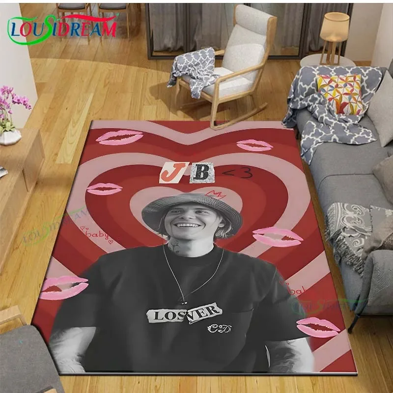 

Pop Singer J-Justin Bieber Printed Carpets Living Room Anti-Skid Area Rug Kids Bedroom Mats Yoga Mat Large Carpet Decor