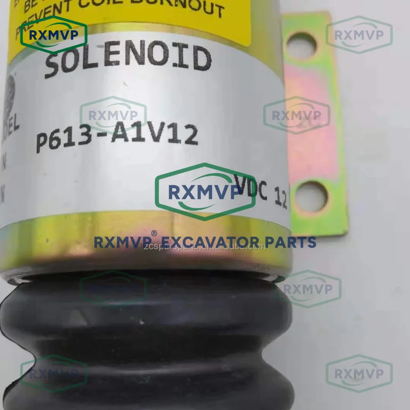 P613-A1V12 P613A1V12 Stop Solenoid Valve 12V Fits Excavator 455 F915 Diesel Engine