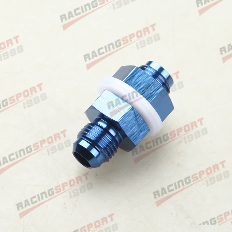 AN6 AN8 AN10 AN12 AN16 Fuel Cell Bulkhead Fitting Accessories Blue Fuel Cell Bulkhead Adapter Fitting