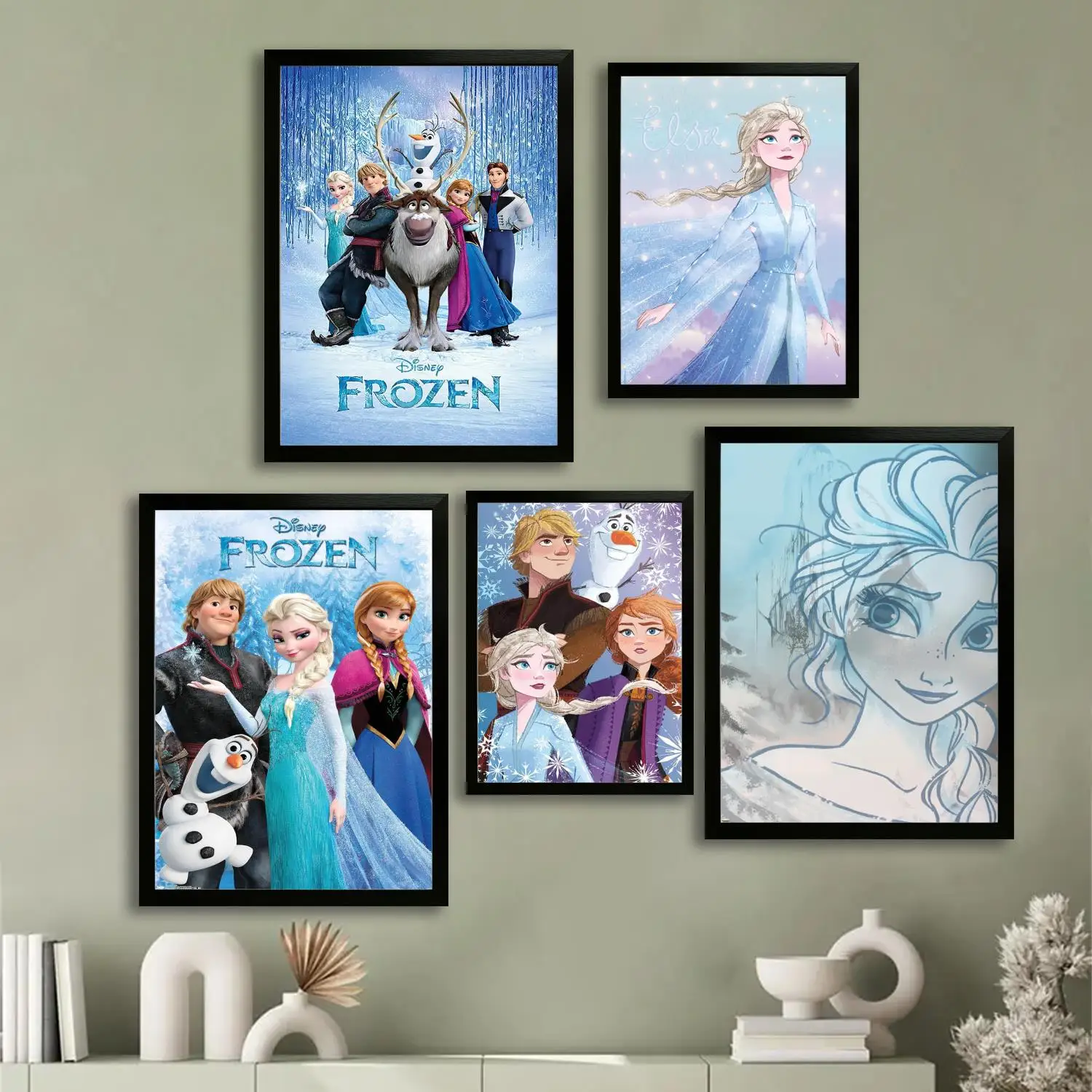 

Frozen II Canvas Art Poster and Wall Art, Picture Print, Modern Family Bedroom Decor,Decorative painting
