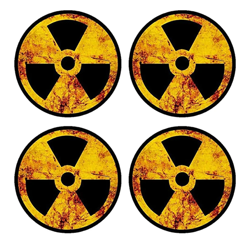 Warning Car Sticker Radioactive Nuclear Radiation Rustic Symbol Sticker for Auto Laptop Bumper Decal PVC Vinyl Cover Scratches