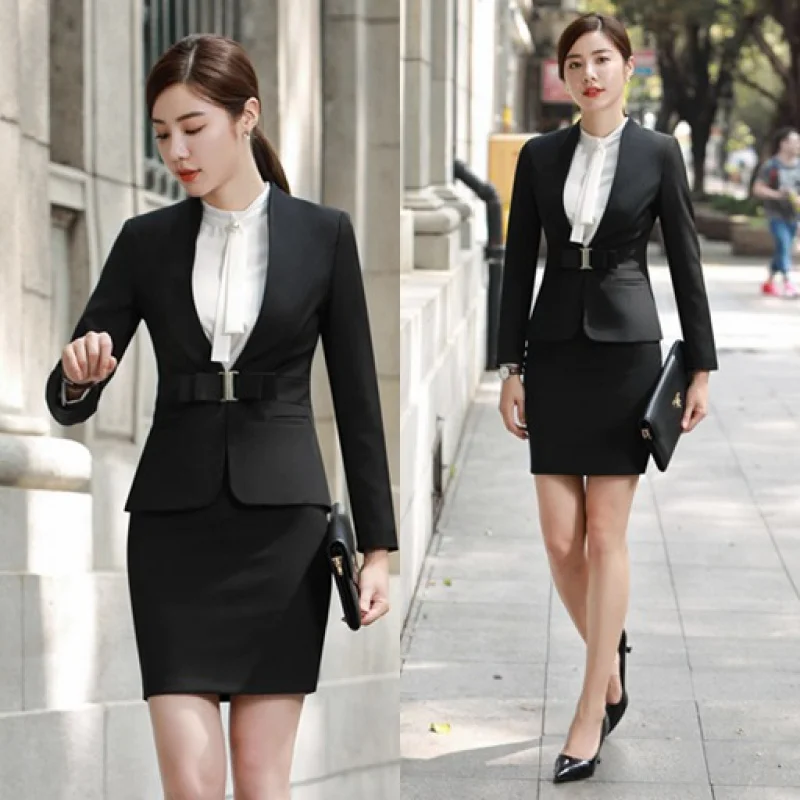 1806 High-End and Fashionable Suit Office Work Clothes Temperament Slim Fit Business Suit Ol Business Suit Workwear Suit