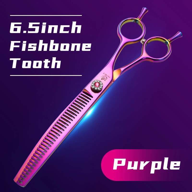 Fenice Professionele JP440c 7 inch Hoge kwaliteit hond Grooming Schaar Gebogen dunner Schaar Chunker Dunner Schaar