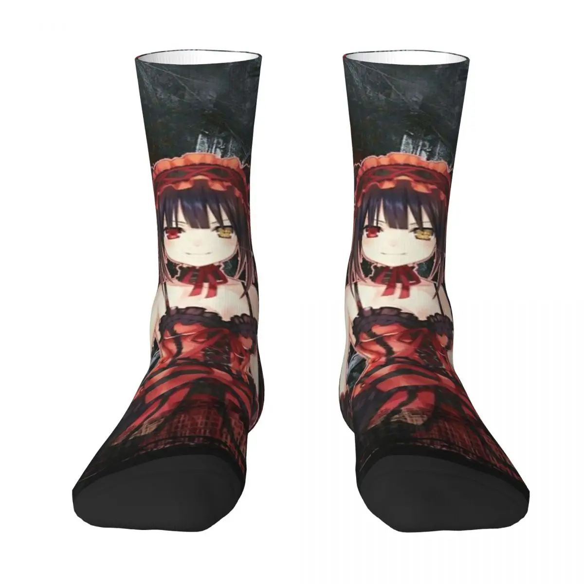 Tokisaki Kurumi Socks Winter Date a Live Stockings Trendy Adults Men Warm Soft Socks Graphic Skateboard Anti Sweat Socks