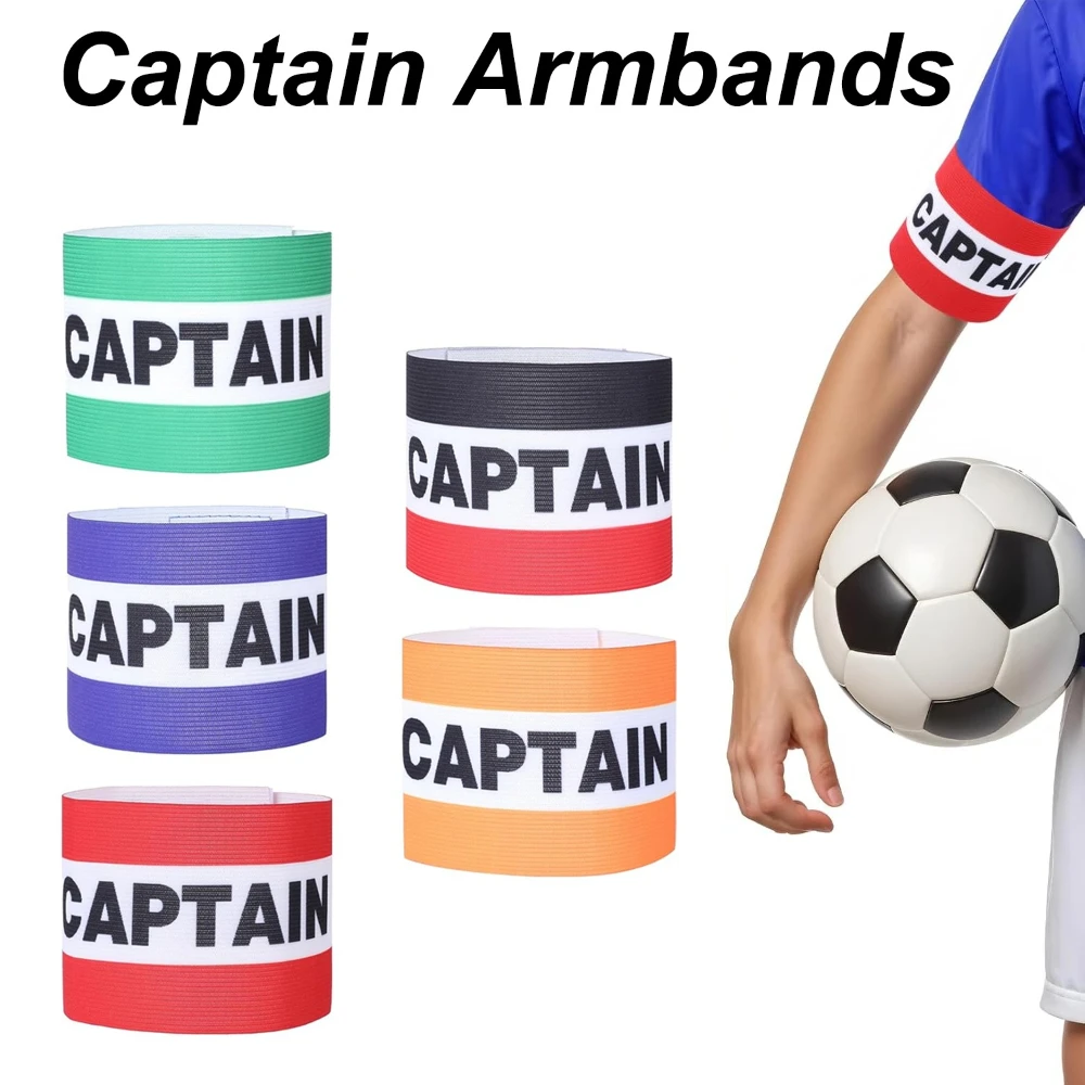Brazalete de capitán de fútbol, brazalete de capitán de baloncesto de fútbol deportivo ajustable, brazaletes de muñeca elásticos líder de equipo juvenil para adultos, 1 ud.