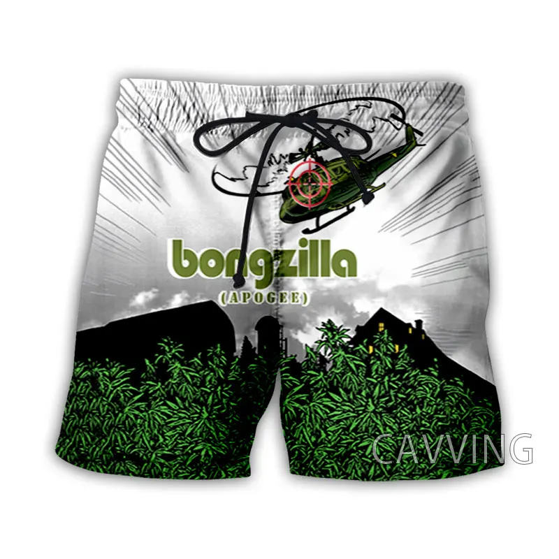 CAVVING 3D Print  Bongzilla Band  Summer Beach Shorts Streetwear Quick Dry Casual Shorts Sweat Shorts for Women/men