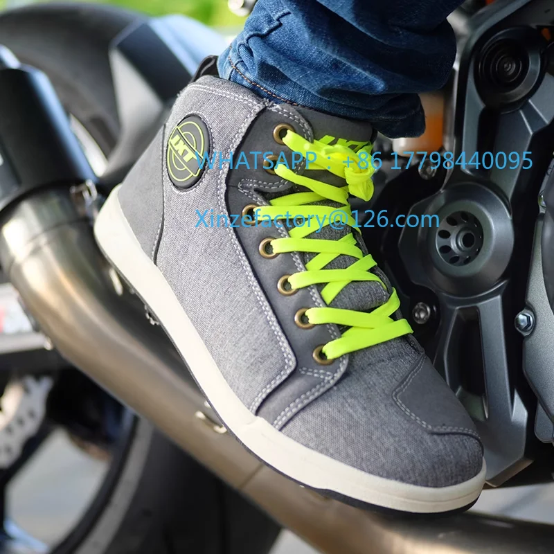 

Customizable motorcycle riding shoes men's and women's casual short boots fall-proof breathable riding boots protective