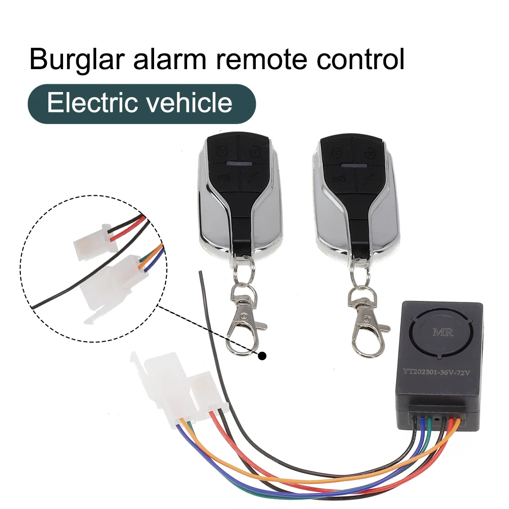 36-72V Ebike Anti-Theft Lock Alarm Smart Induction Wireless Remote Control With Lock Electric Bicycle Alarm Control Box Device