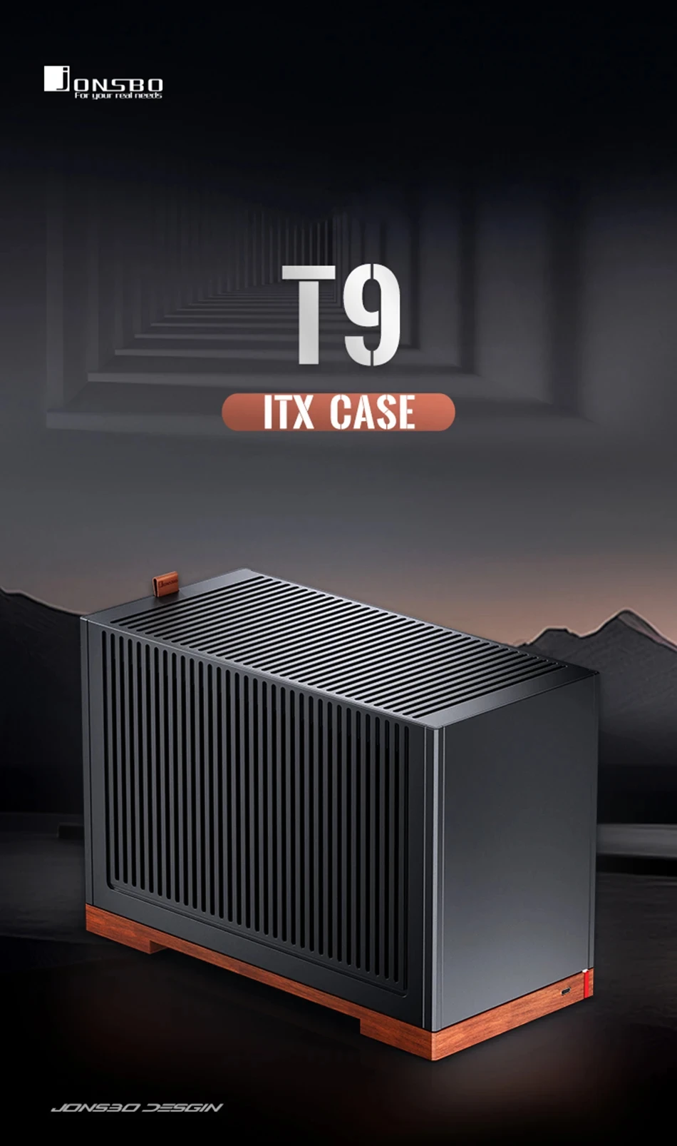 Jonsbo t9 mini itx desktop case suporta placas-mãe itx/chassis de
