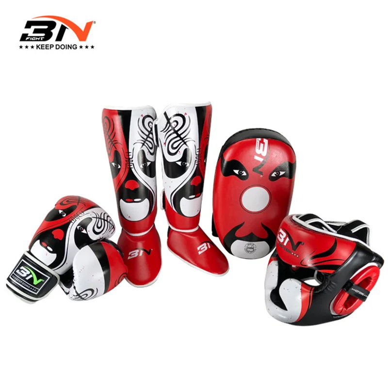 BNPRO Sparring Martial Arts Protector Pads MMA Boxing Shin Guards Muay Thai Kickboxing Legs  Protection Leggings Equipment