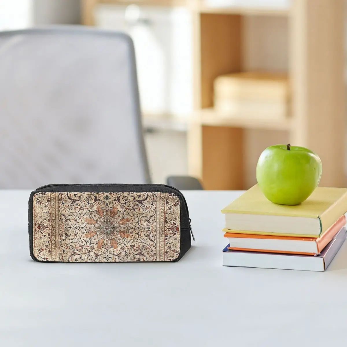 Estuches para lápices con estampado de alfombra persa de seda Esfahan, caja para lápices para estudiantes, bolsa para lápices, bolsa para lápices de gran capacidad, soporte para lápices