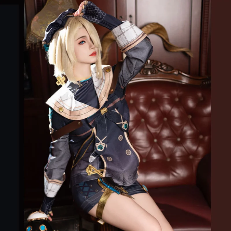 Genshin Impact New Arrival Freminet Cosplay Costume Freminet Cosplay Wig Uniform Outfits halloween Cosplay Costume With Hat Prop view 2