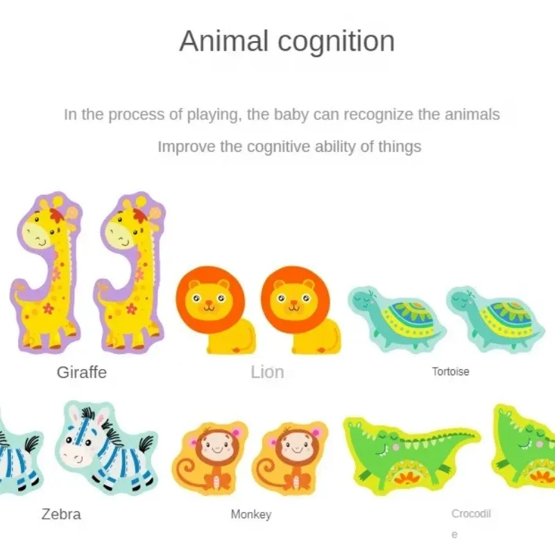 Montessori madeira empilhamento blocos de construção, brinquedos infantis, animal pilha jogo de equilíbrio, vida marinha jogando dados, empilhamento, formação de equilíbrio