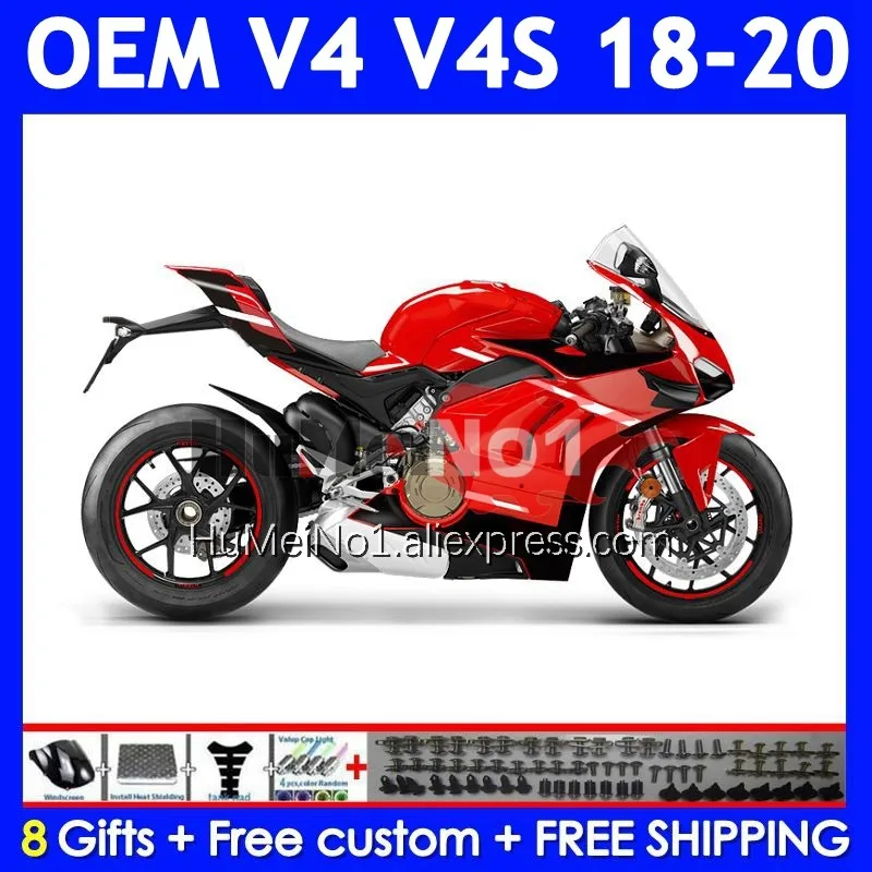 Factory Red Injection Bodys For DUCATI Panigale V4 V 4 S R V4S V4R 327No.0 V4-S V4-R 2018 2019 2020 18 19 20 OEM Fairing Kit