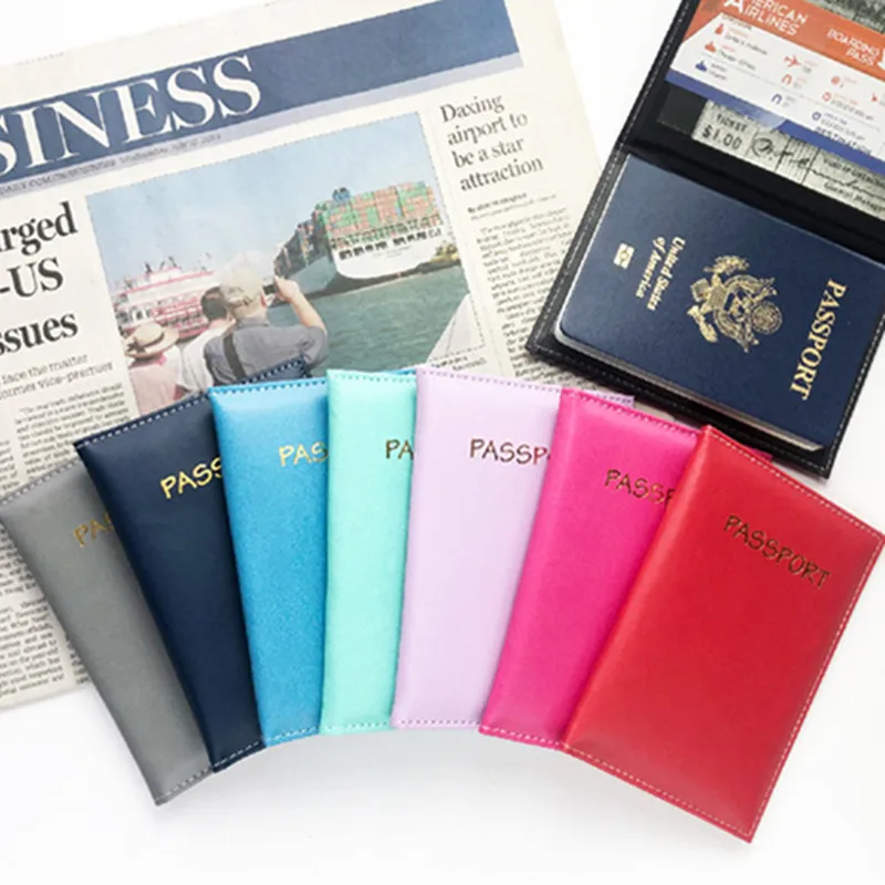 passport cover PU Leather Passport Holder Travel Accessories Passport Wallet Passport Cover Protector