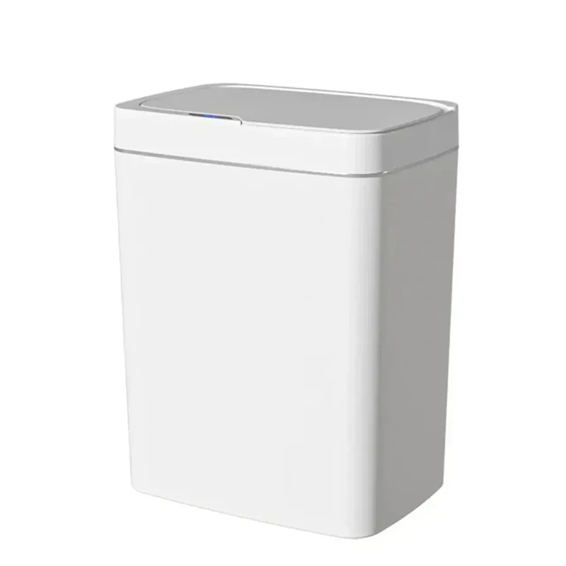 Poubelle électronique intelligente, poubelle à détection intelligente, blanche, étroite, maison intelligente