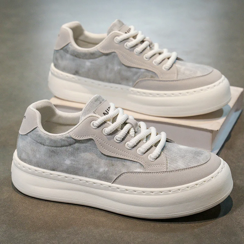 

High-End Thick-Soled Sports Sneakers for Spring Autumn Height-Increasing Casual Shoes Suitable for Middle-Aged & Young People