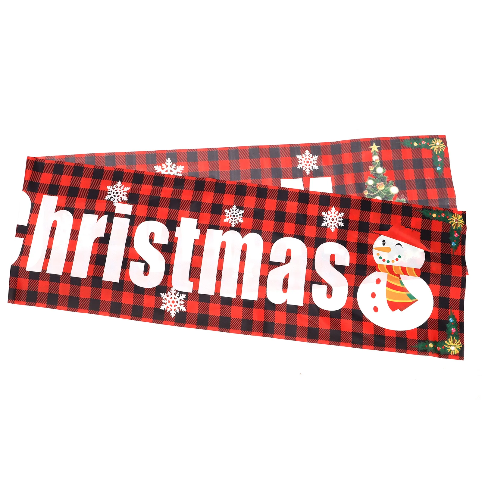 

Christmas Decoration Garden Banner Signs Festive Decorations Indoor Polyester Red