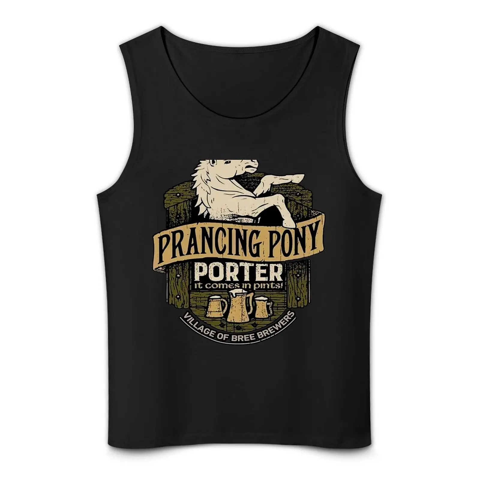 The Prancing Pony Tank Top latihan berat rompi kaus tanpa lengan pria rompi gym