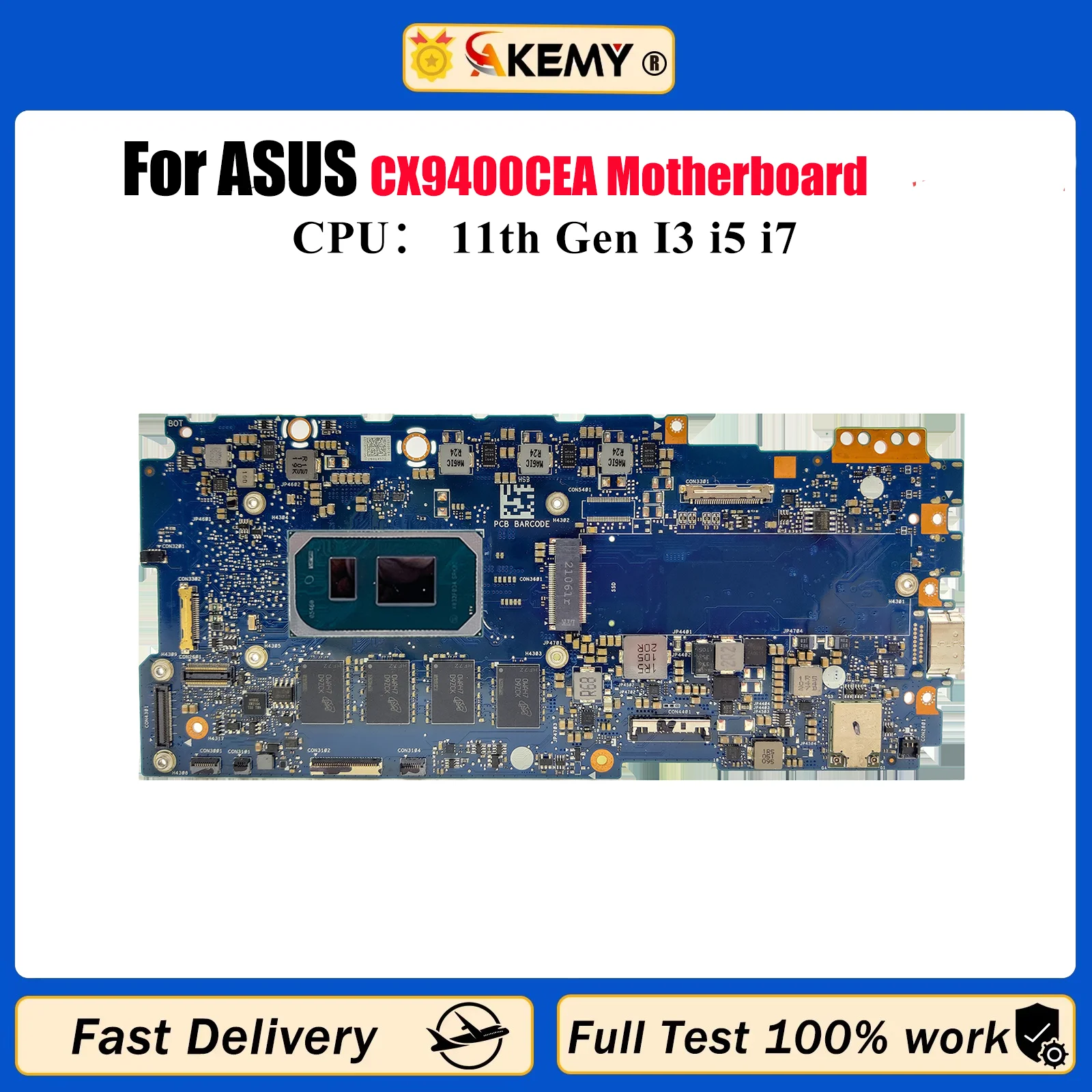 

CX9400CEA Материнская плата для ноутбука ASUS Chromebook Flip CX9 CX9400C CX9400CEA Материнская плата с 11-го поколения I3 i5 i7 100% тестирование OK stk