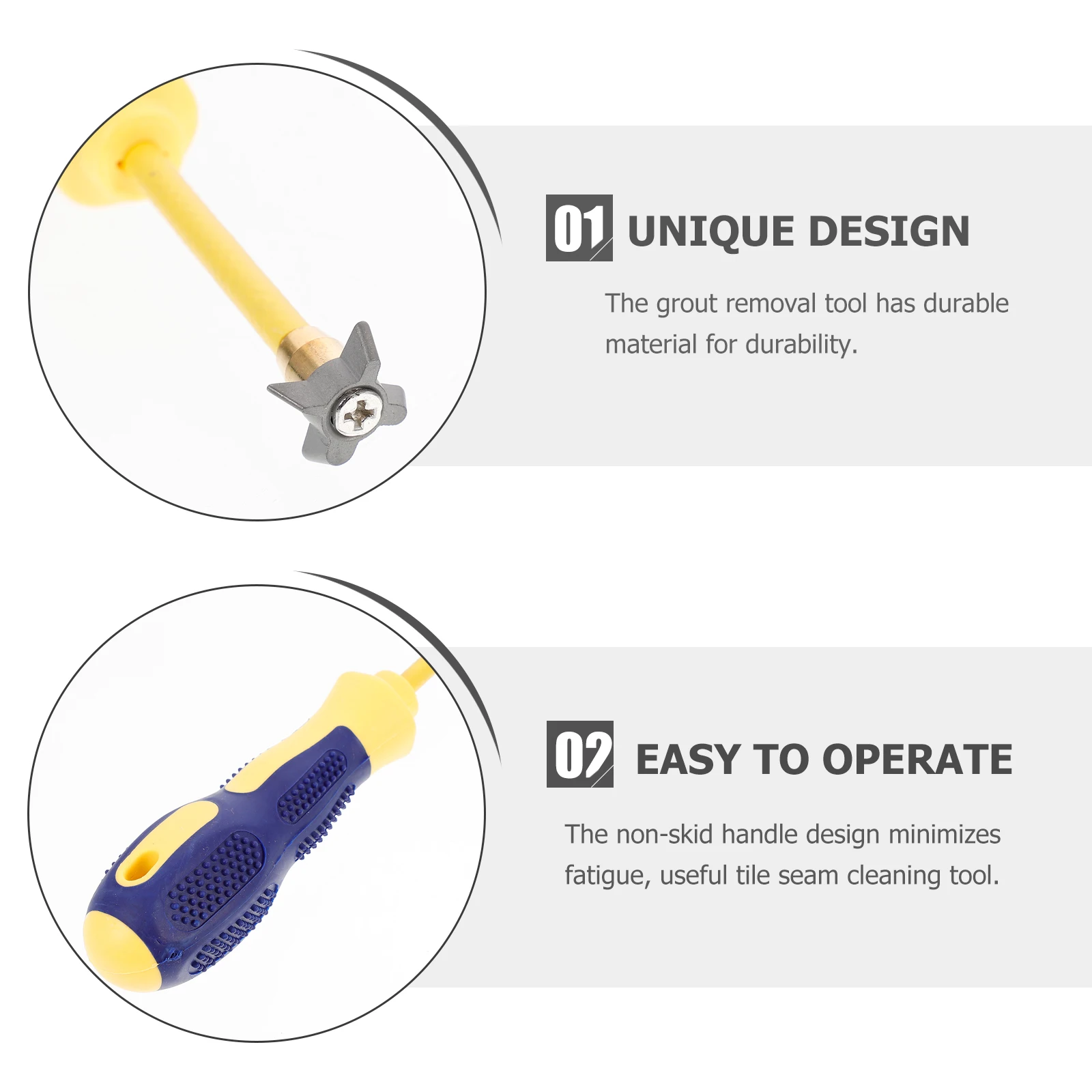 

Grout Removal Tools Durable Caulk Remover Tungsten Steel Slotter Easy Operate Cleaner Tile Seam Cleaning Agent Long Time Service
