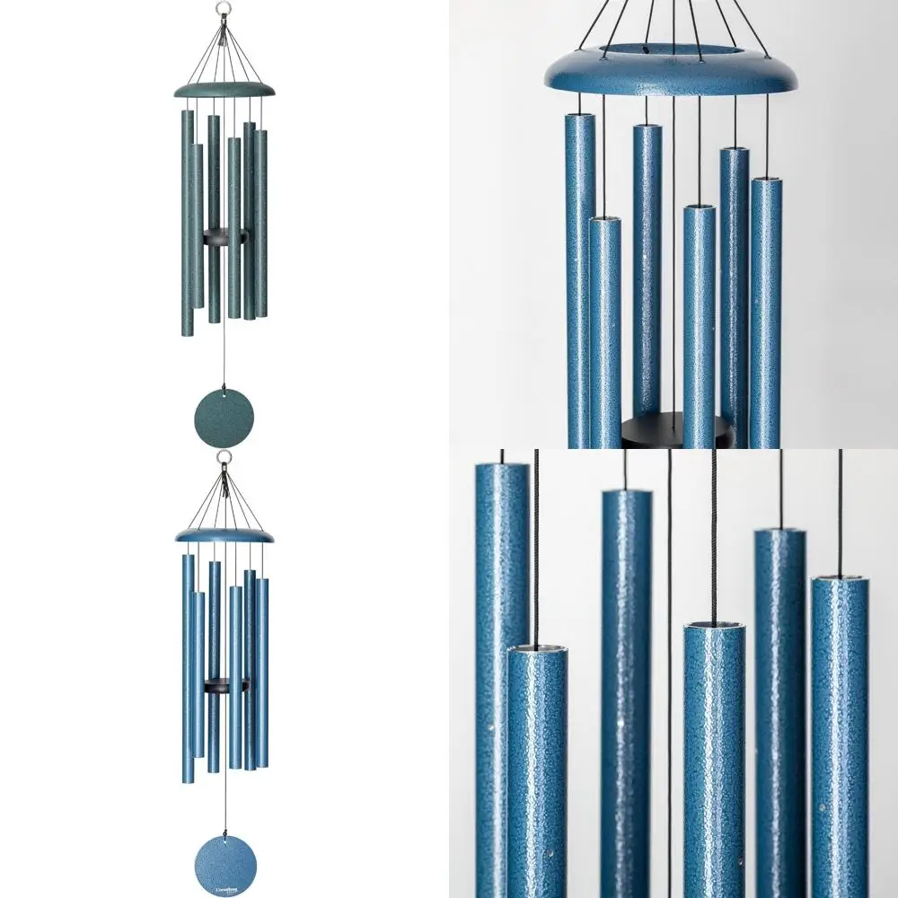 

36-дюймовый зеленый алюминиевый колокольчик для наружных помещения — патио, заднего двора и садового декора