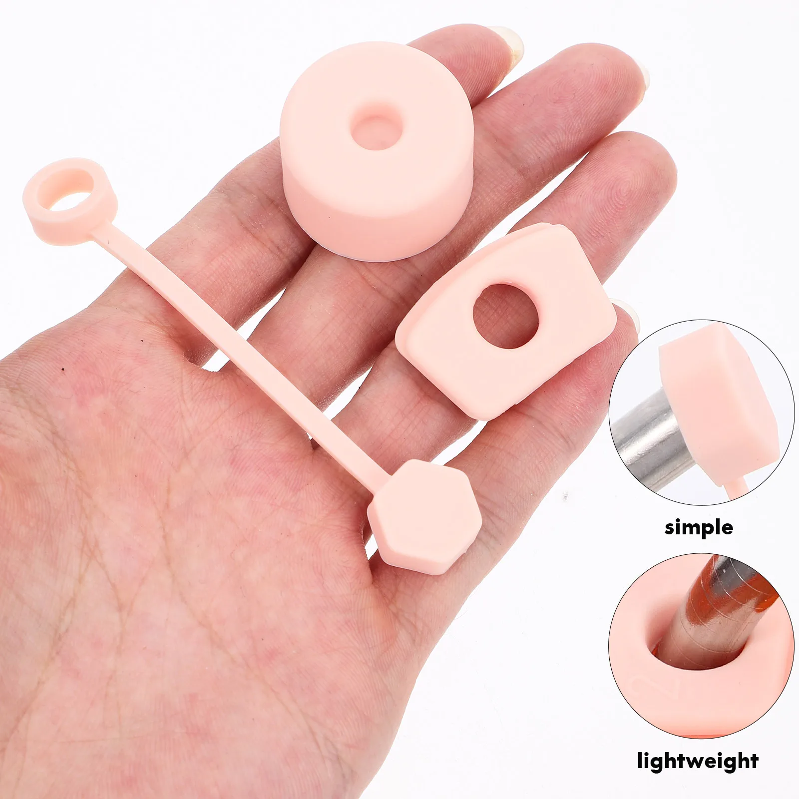 

2Sets Leakproof Silicone Straw Cap Set Drinking Tumbler Stopper Spill Stopper Straw Cover Drink Cup Plug Drink Cup Plugs