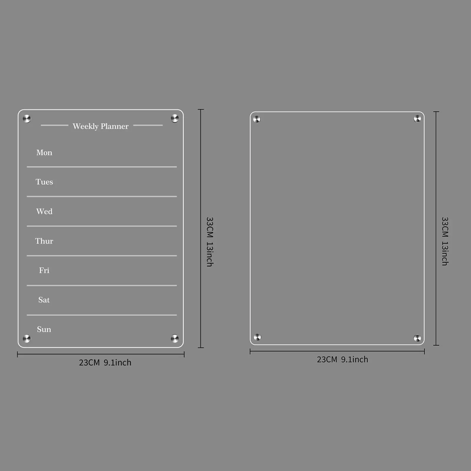 Доска для сухого стирания, прозрачная акриловая доска с маркерами для холодильника