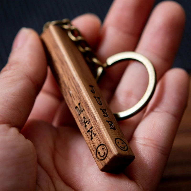 Personalized 4 Sided Bar Keychain