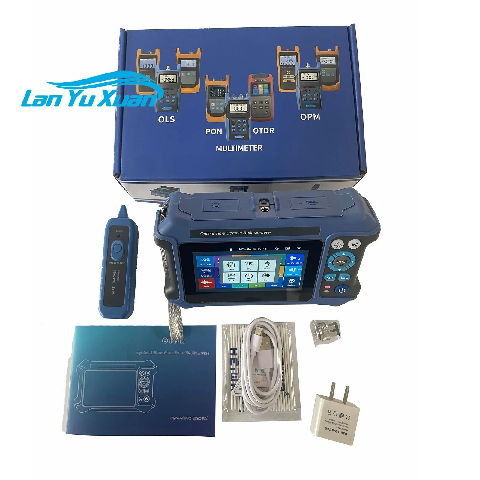 

JW3302K 1550nm Wavelength OTDR 16-IN-1 OPM Optical Time Domain Reflectometer Support 1270/1310/1490/1577nm Online Test