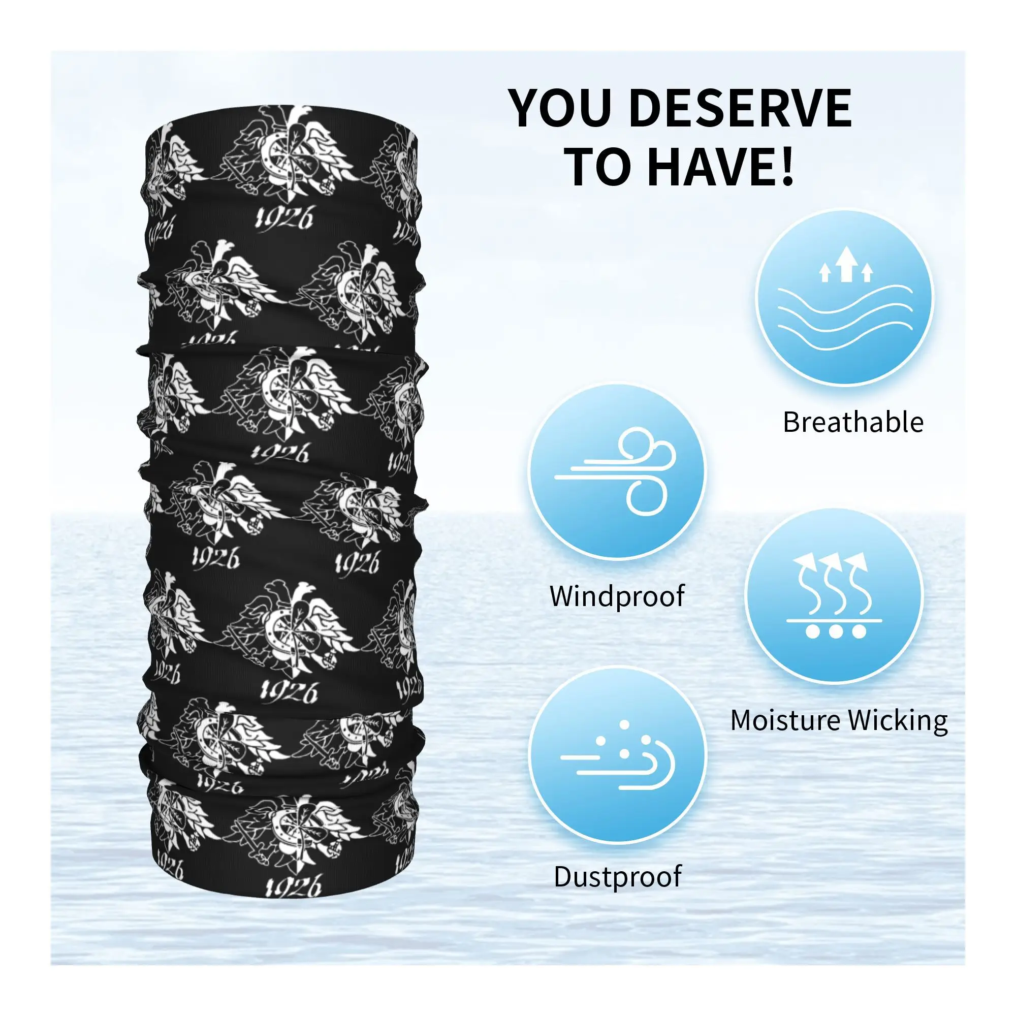 Paok Thessaloniki Ultras Hooligans Бандана Шея Гетры Маска с принтом Шарф Многофункциональная маска для лица Пеший туризм Рыбалка Унисекс Взрослый