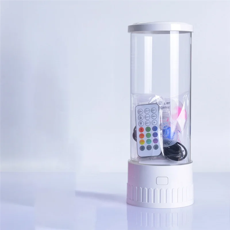ABRE-Lampada per meduse Acquario Luci notturne per oceano 7 colori Luci d'atmosfera per meduse a LED con per la decorazione del desktop della camera da letto di casa