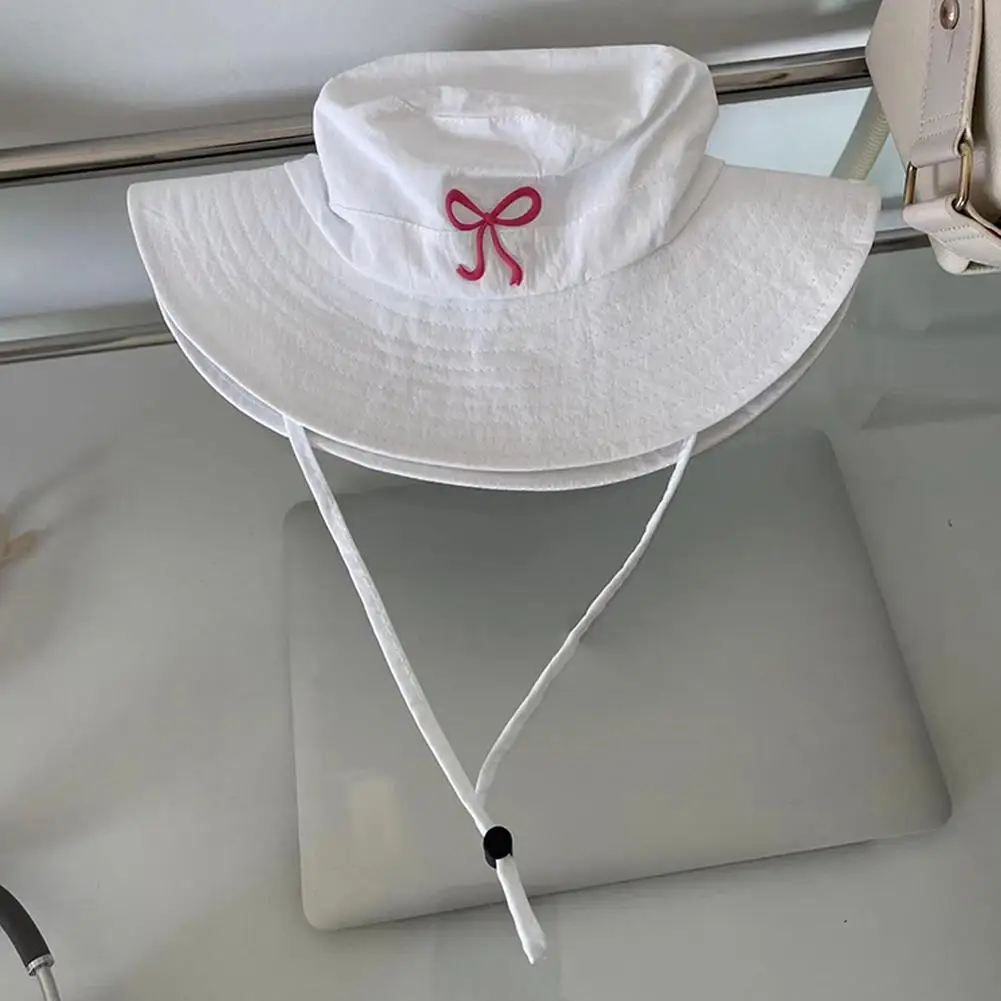 Summer Fisherman Hat For Women Girls Breathable Quick Drying Bucket Hat With Drawstring Outdoor Hiking Camping Sunscreen Cap