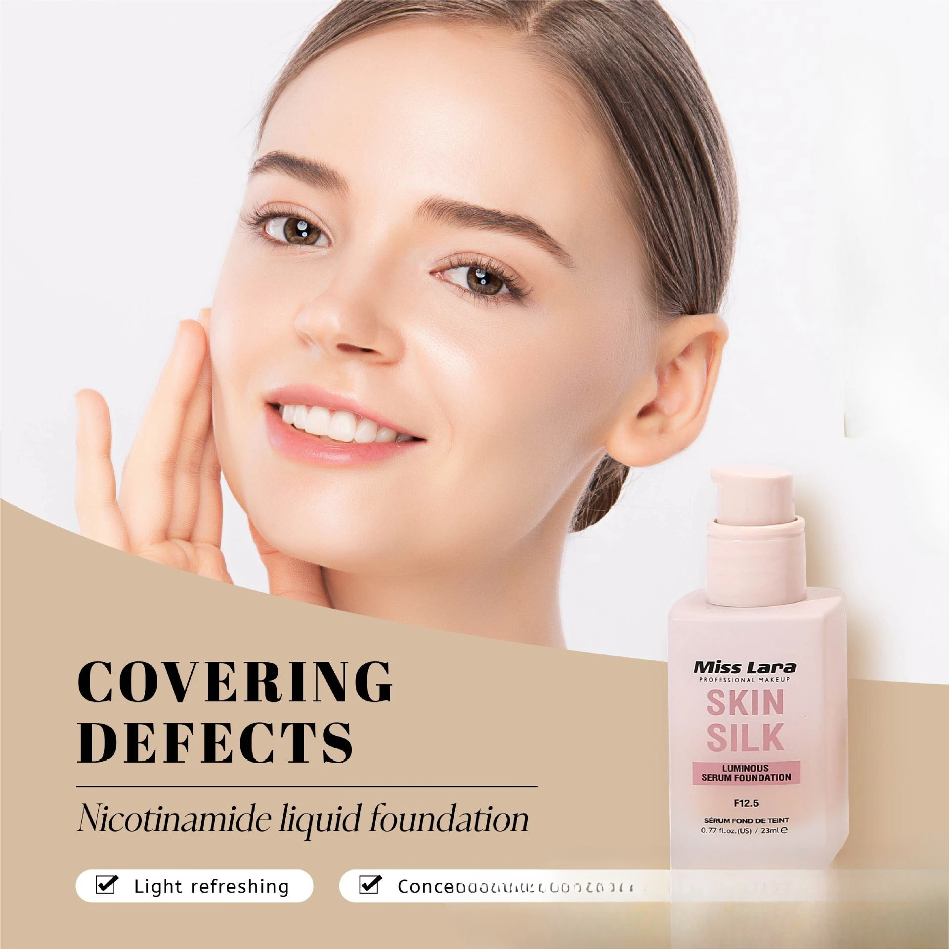 El ocultación de la base líquida dura durante mucho tiempo no elimina el maquillaje mate control de aceite base bálsamo impermeable