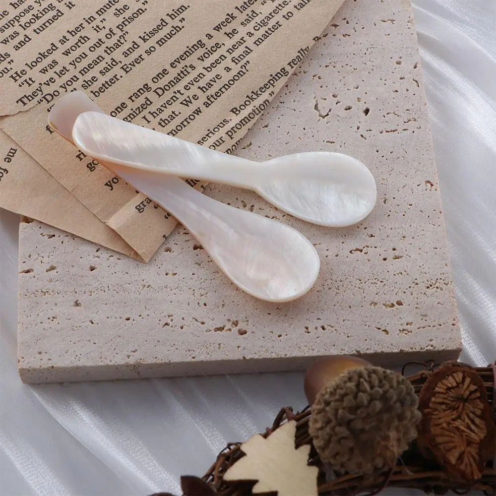 Kitchen Shell Natural Mother of Pearl Coffee Scoop Caviar Spoons Stirring Tool Teaspoon