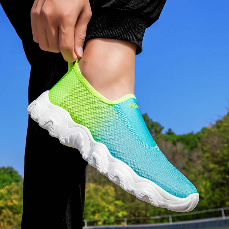 

Men Summer Breathable Mesh Sneakers, Lightweight Trendy Casual Shoes, Versatile Couple Walking Shoes Large Size